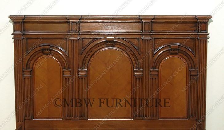 Solid Mahogany King Panel Bed