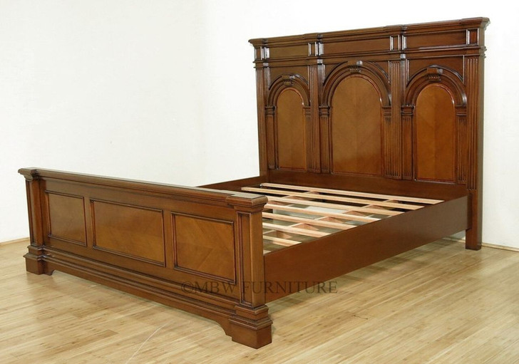 Solid Mahogany King Panel Bed