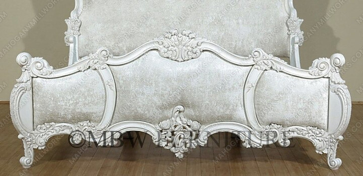 Antique White French Rococo King Bed