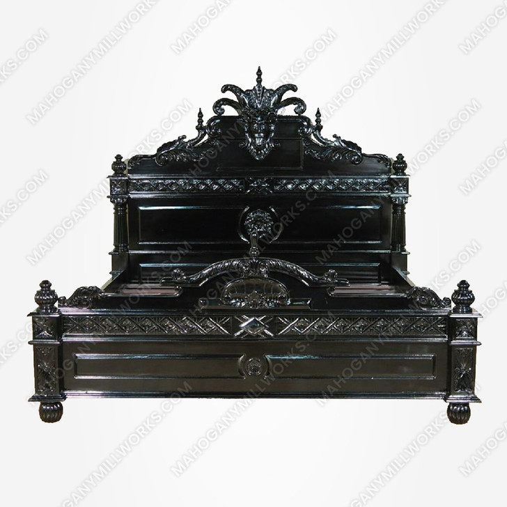 Black Gothic Gargoyle Bed w/ Glossy Finish