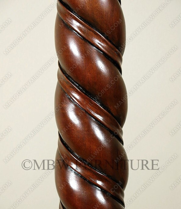 Mahogany Barley Twist Four Post Canopy Bed (California King)