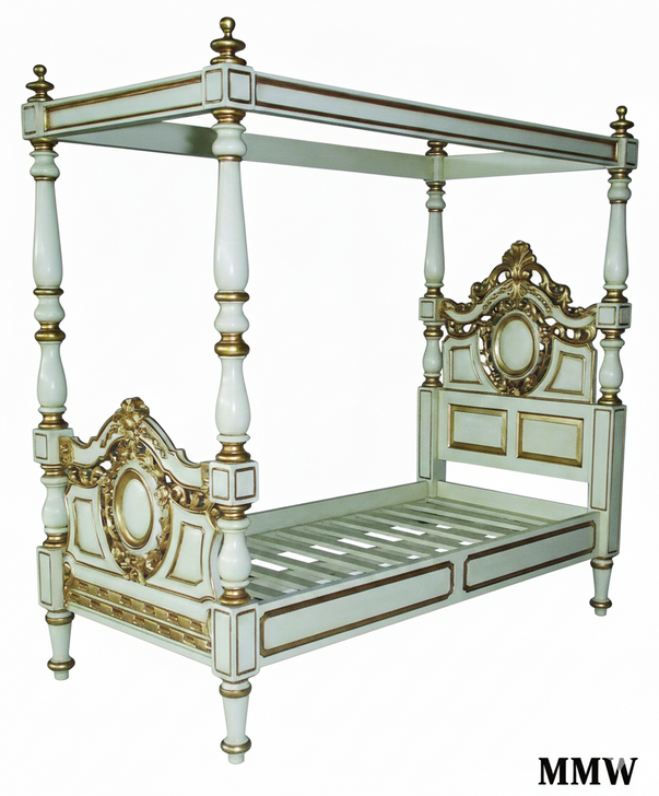 French Louis XVI Neoclassical Canopy Bed