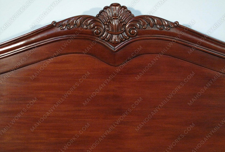 Solid Mahogany Eastern King Hand Carved Panel Bed