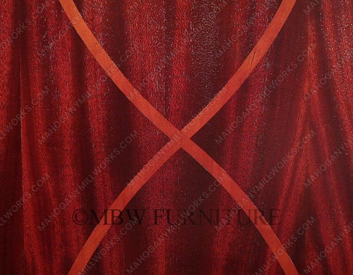 Solid Mahogany Rosewood Inlaid King Panel Bed