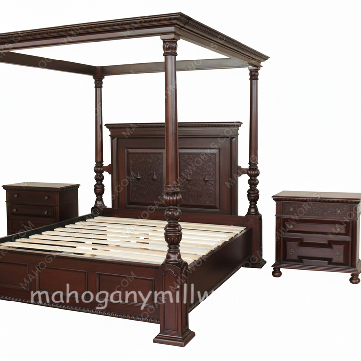 Casablanca Espresso Four Post Canopy Bed