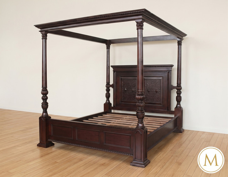 Casablanca Espresso Four Poster Canopy Bed