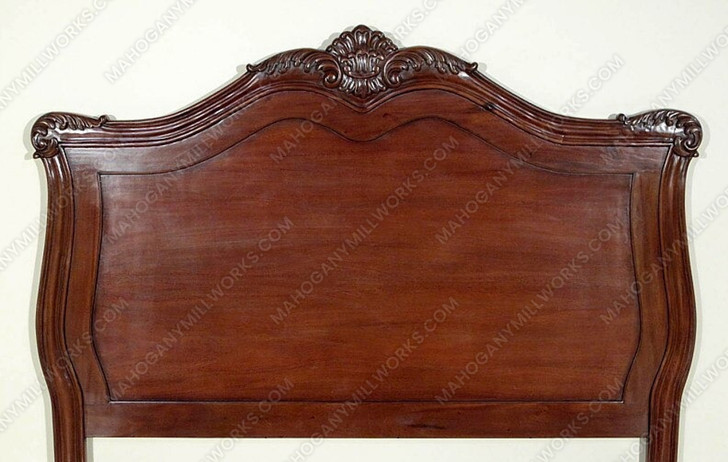 Walnut Baroque Platform Queen Bed
