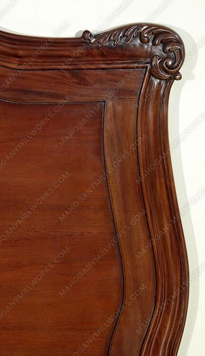 Mahogany Distressed Louis Philippe Manor Sleigh Bed