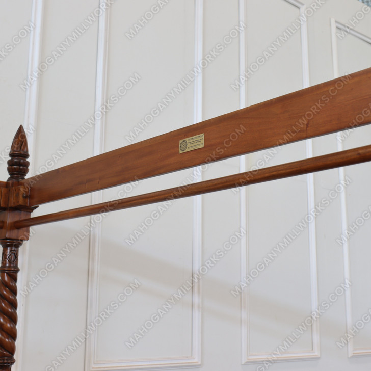 Walnut Queen Anne Four Post Canopy Bed