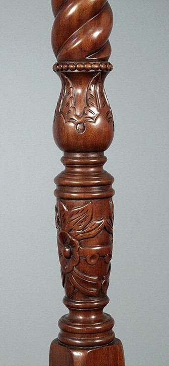 Walnut Queen Anne Four Post Canopy Bed