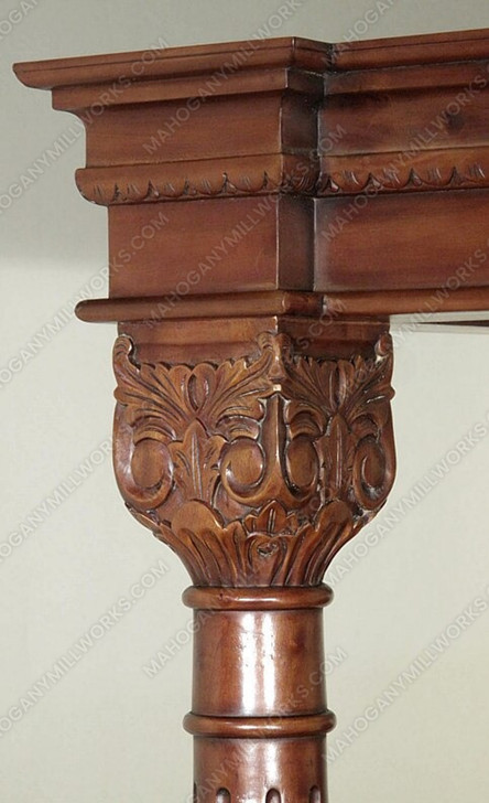 Solid Mahogany Roman California King Poster Bed