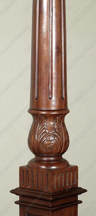 Solid Mahogany Roman Four Post Canopy Bed