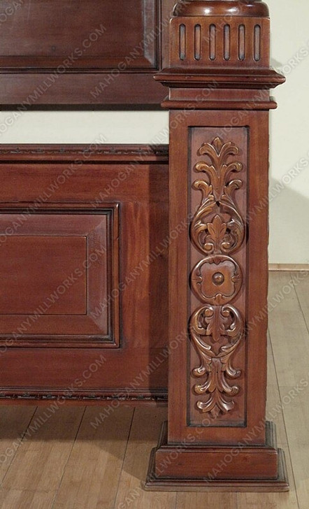 Solid Mahogany Roman Four Post Canopy Bed