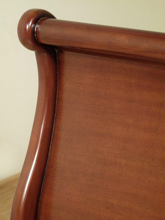 Walnut Victorian Queen Sleigh Bed