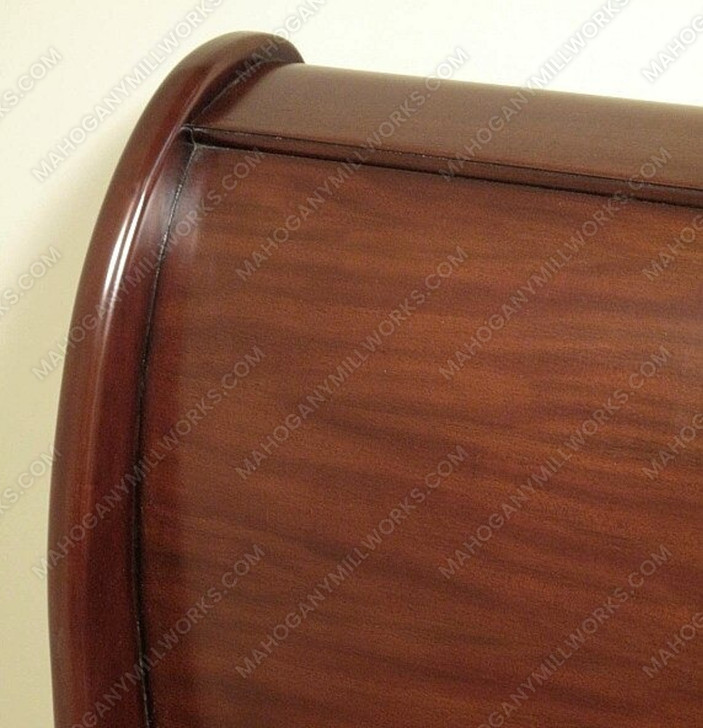 Walnut Victorian Queen Sleigh Bed