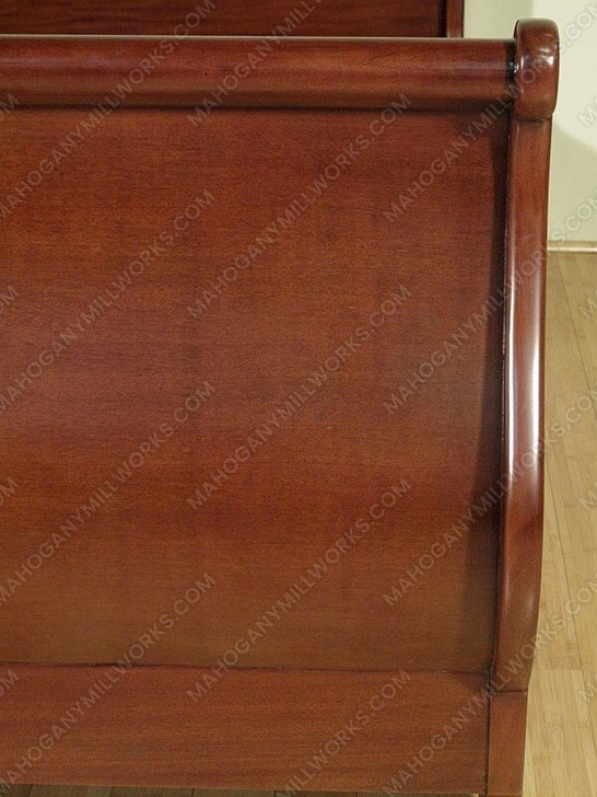 Walnut Victorian Queen Sleigh Bed