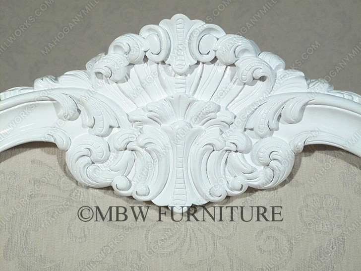 White French Upholstered Rococo Bed