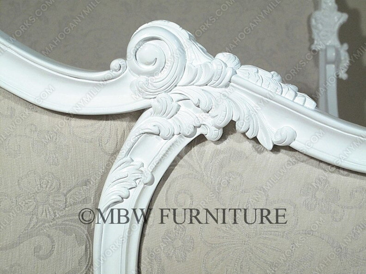 White French Upholstered Rococo Bed