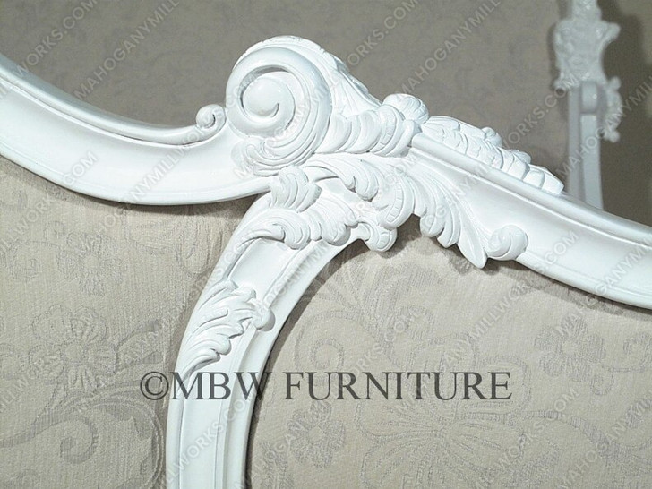 White French Upholstered Rococo Bed