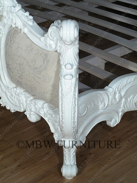 White French Upholstered Rococo Bed