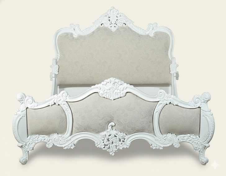 White French Rococo California King Bed