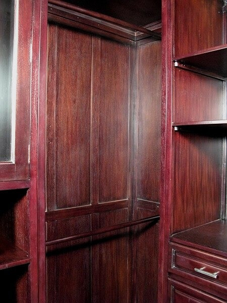 10.5ft Dark Mahogany/Cherry Walk In Closet System
