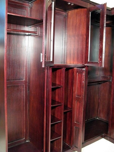 10.5ft Dark Mahogany/Cherry Walk In Closet System