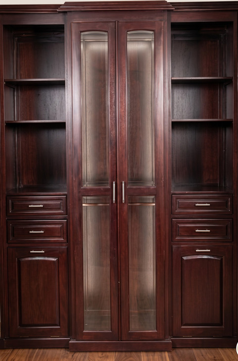 10.5ft Dark Mahogany/Cherry Walk In Closet System