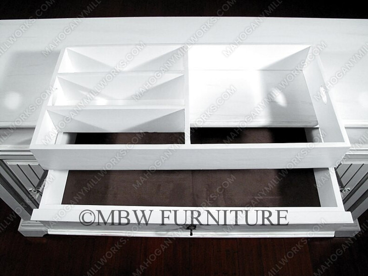 6ft Distressed White Buffet Sideboard Server