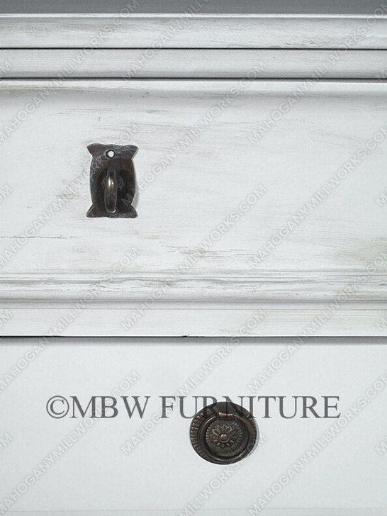 6ft Distressed White Buffet Sideboard Server