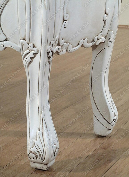 Antiqued White French Rococo Chest Dresser
