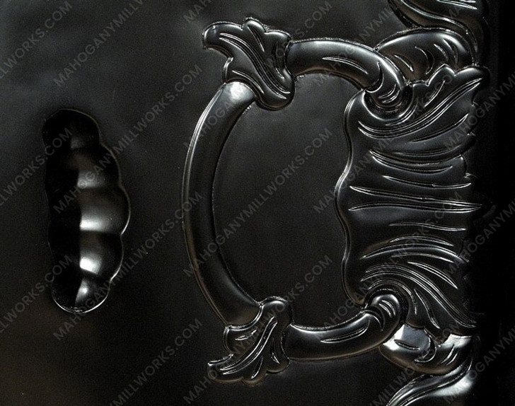 Black Rococo Carved Dresser