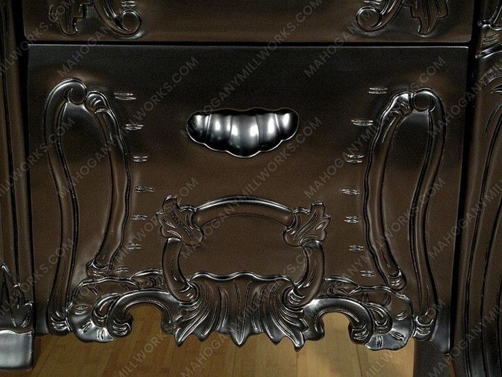 Black Rococo Carved Dresser