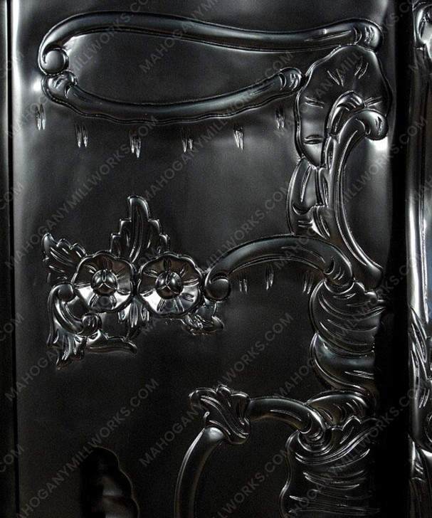 Black Rococo Carved Dresser
