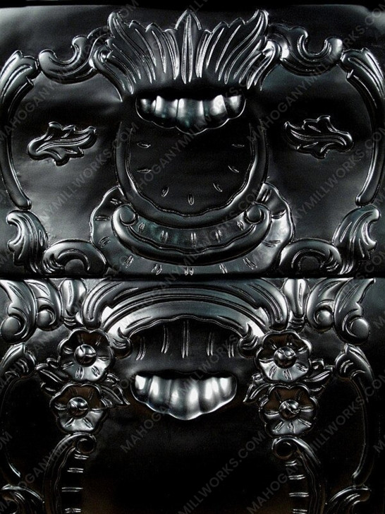 Black Rococo Carved Dresser