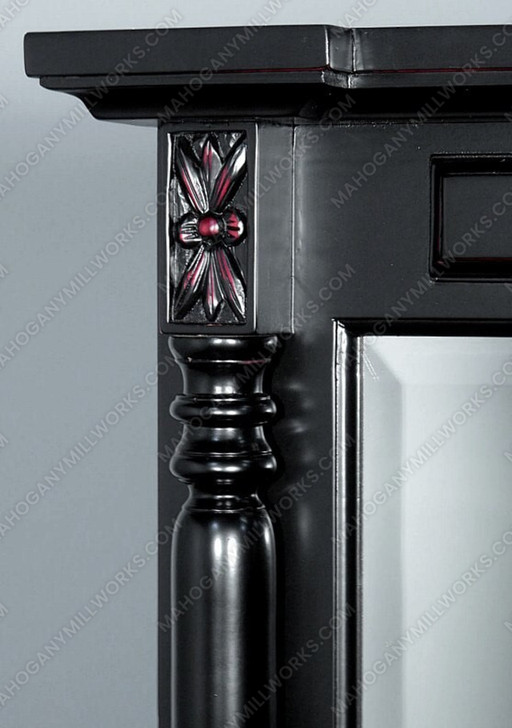 Distressed Black 8 Drawer Dresser Chest w/ Mirror