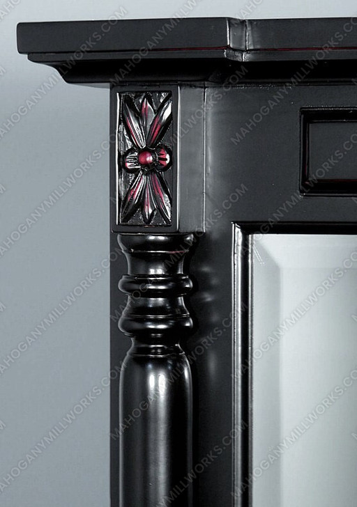 Distressed Black 8 Drawer Dresser w/ Mirror