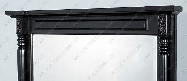 Distressed Black 8 Drawer Dresser w/ Mirror