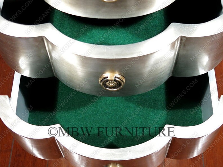 Silver Leaf 7-Drawer Jewelry Chest / Armoire