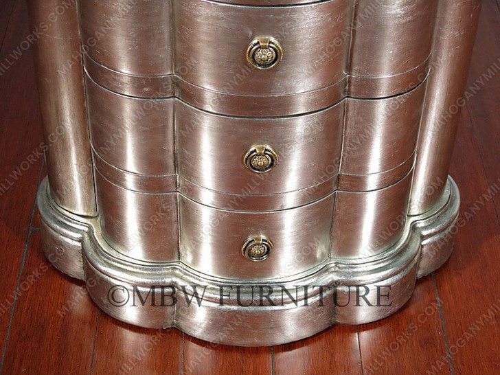 Silver Leaf 7-Drawer Jewelry Chest / Armoire