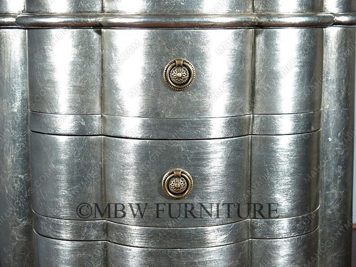 Silver Leaf 7-Drawer Jewelry Chest / Armoire