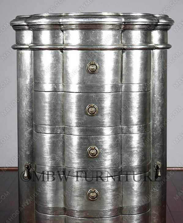 Silver Leaf 7-Drawer Jewelry Chest / Armoire