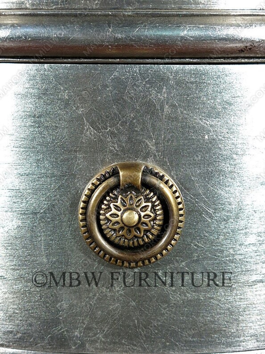 Silver Leaf 7-Drawer Jewelry Chest / Armoire