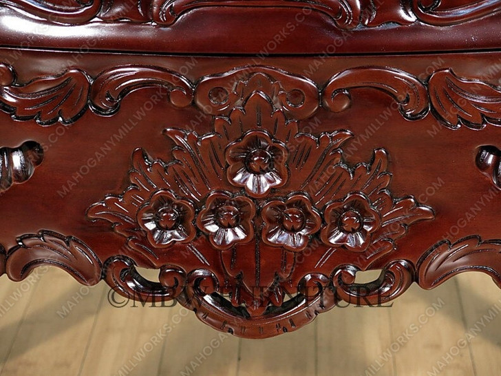 Dark Mahogany French Rococo 6-Drawer Chest