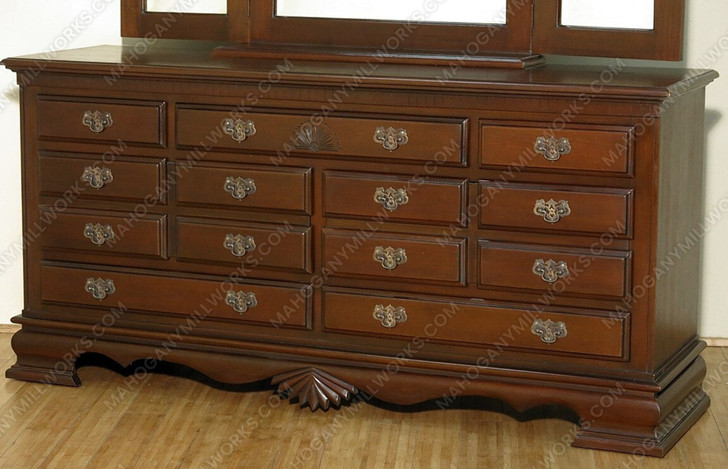 Mahogany Sheraton Style Dresser w/ Mirror