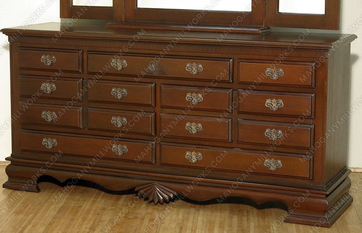 Mahogany Sheraton Style Dresser w/ Mirror