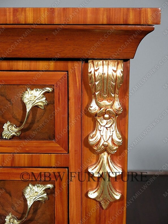 Burl Walnut French 7-Drawer Jewelry Chest