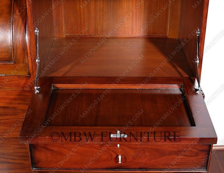 12ft Mahogany King Headboard w/ Bookcase