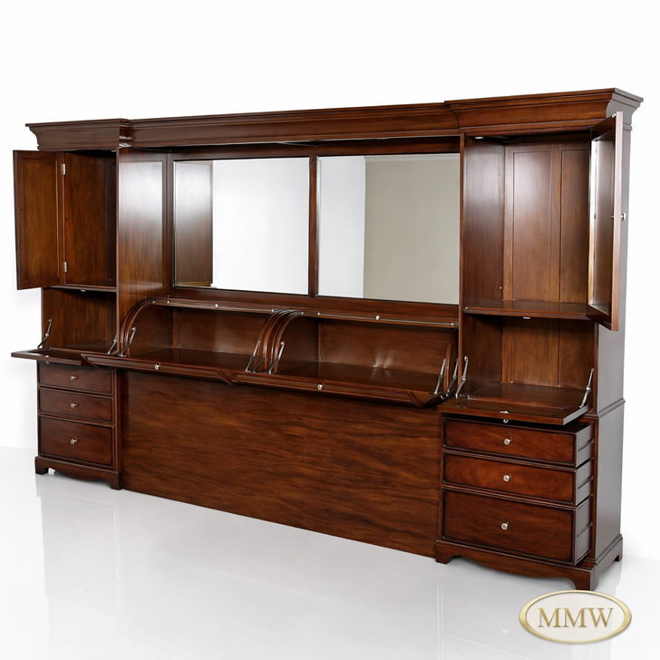 11.5ft Custom Mahogany Multipurpose Headboard