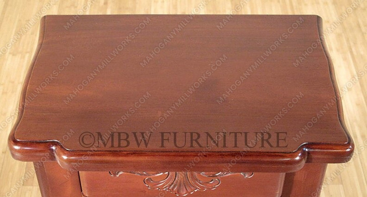 Solid Mahogany 5 Drawer Jewelry Chest Armoire w/ Mirror